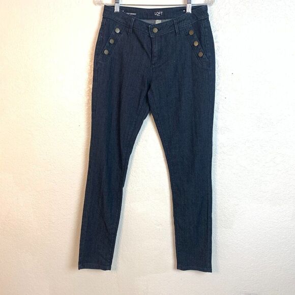 Loft Dark Wash Size 4 Curvy Skinny Jeans - Picture 1 of 9